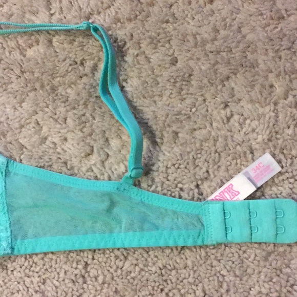 PINK Victoria's Secret Mint Lace Push-up Bra - Picture 4 of 6